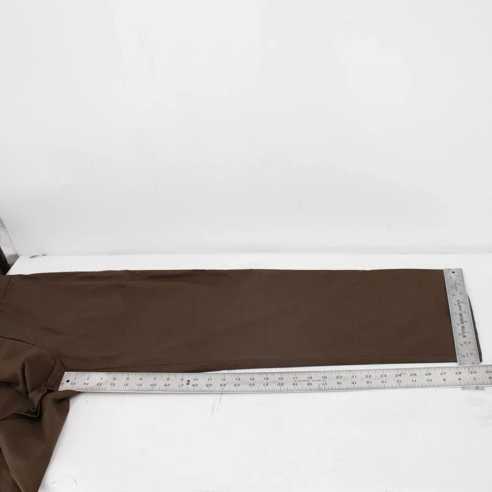 NWT Banana Republic Dress Pants Mens 35 L30 Straight Leg Flat Front Cotton Brown